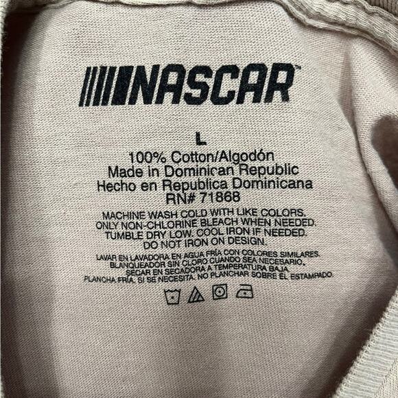 NASCAR Racing Tee Stone Washed Sand Short Sleeve Crew Neck Unisex‎ Large - Picture 8 of 10